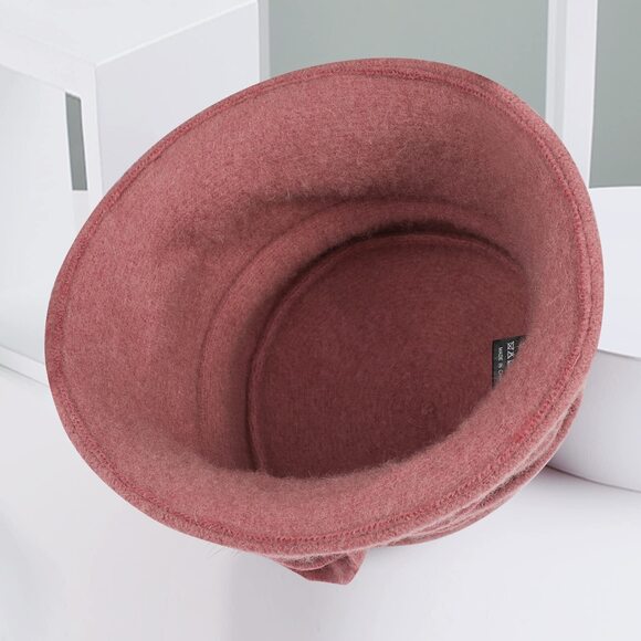 8166 Women Beret Hat French Vintage Floral Wool Dress Cloche Classic Winter